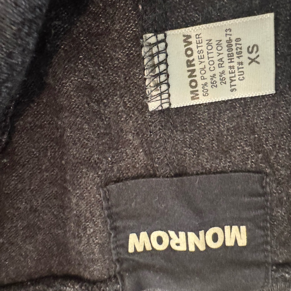 Monrow Charcoal Knit Top XS